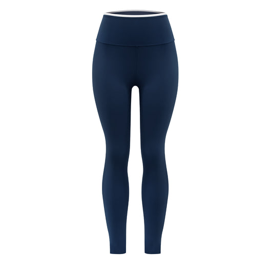 DEEP OCEAN & WHITE STRIPE TIMELESS LEGGINGS