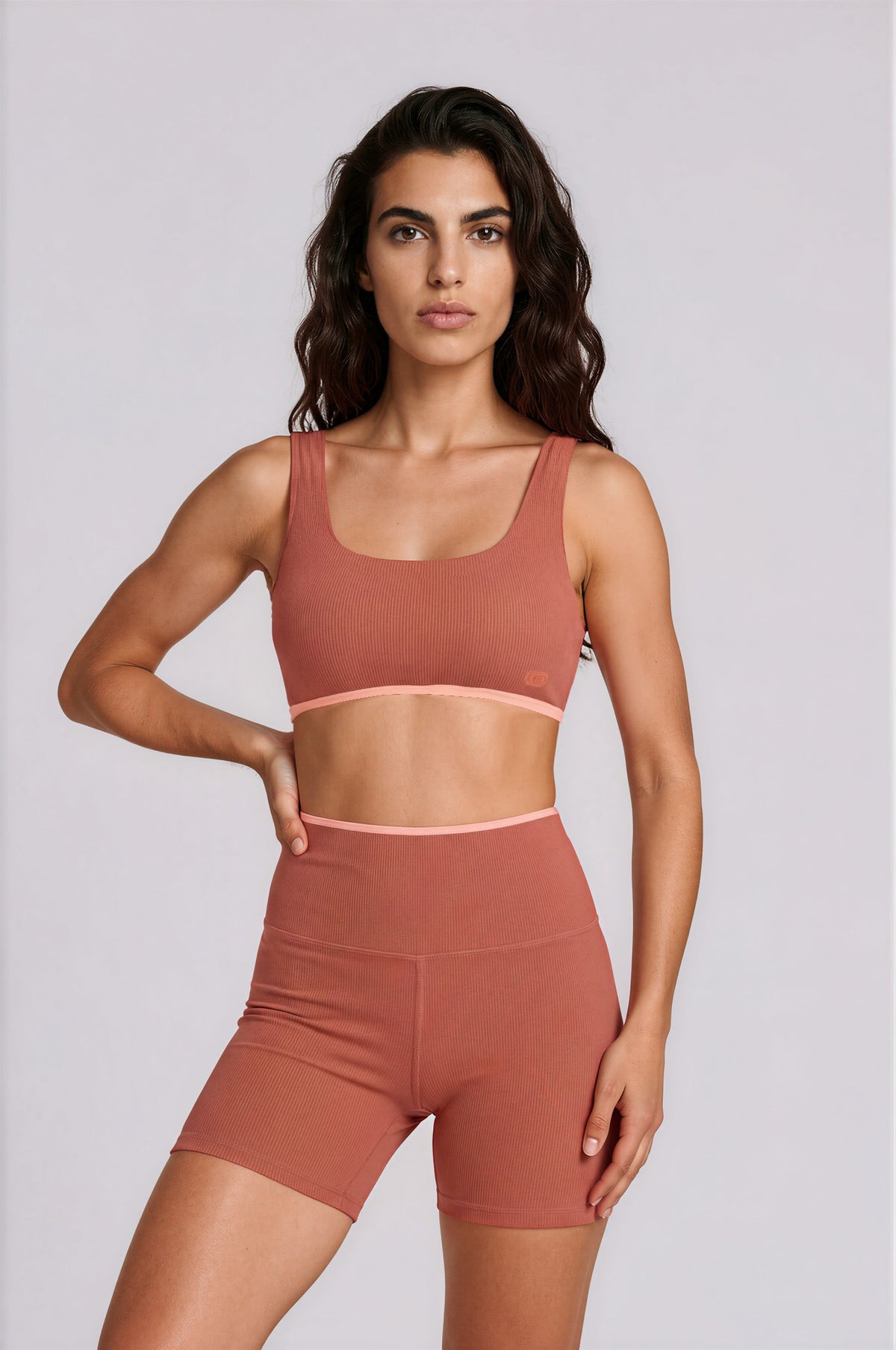 THE EXPERIENCE TIMELESS BRA - TERRACOTA & PEACH NEON