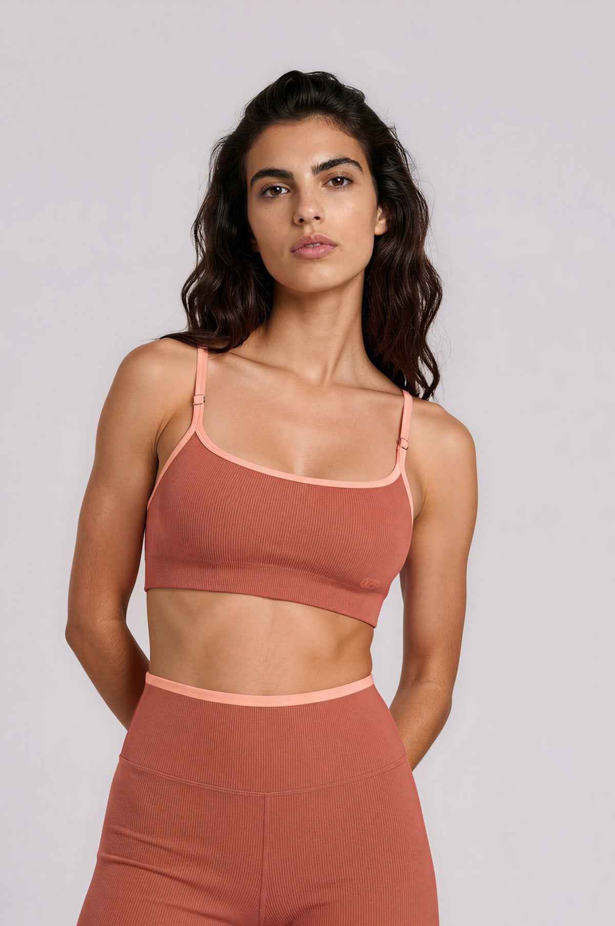 THE EXPERIENCE STRAP TOP LOW - TERRACOTA & PEACH NEON