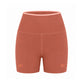 THE EXPERIENCE MINI BIKER SHORTS - TERRACOTA & PEACH NEON