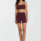 BURGUNDY - MINI BIKER SHORTS