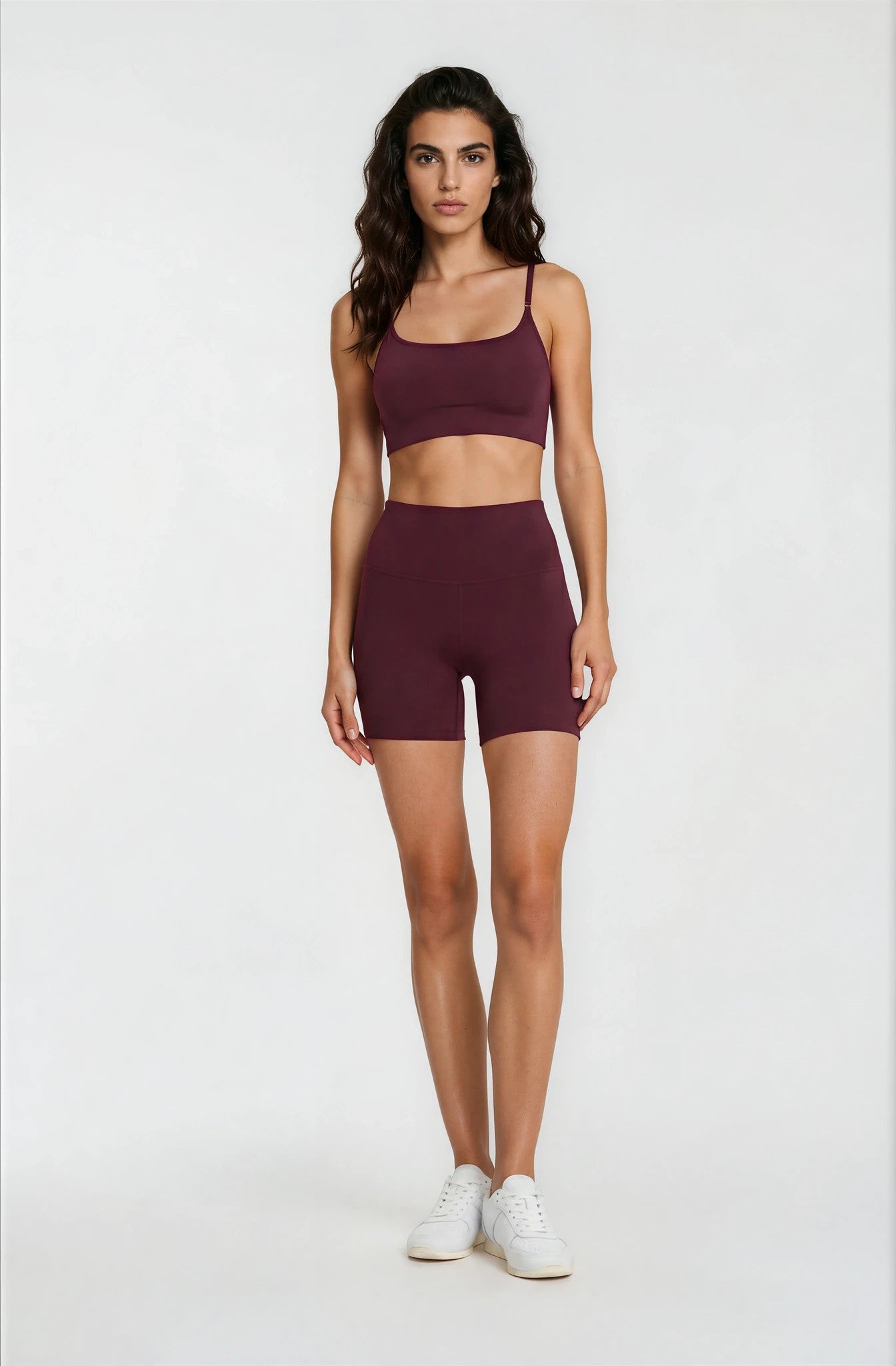 BURGUNDY - MINI BIKER SHORTS