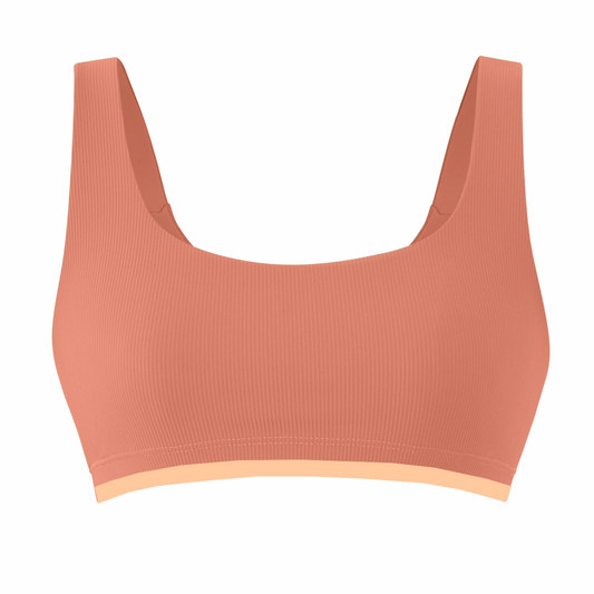 THE EXPERIENCE TIMELESS BRA - TERRACOTA & PINK NEON