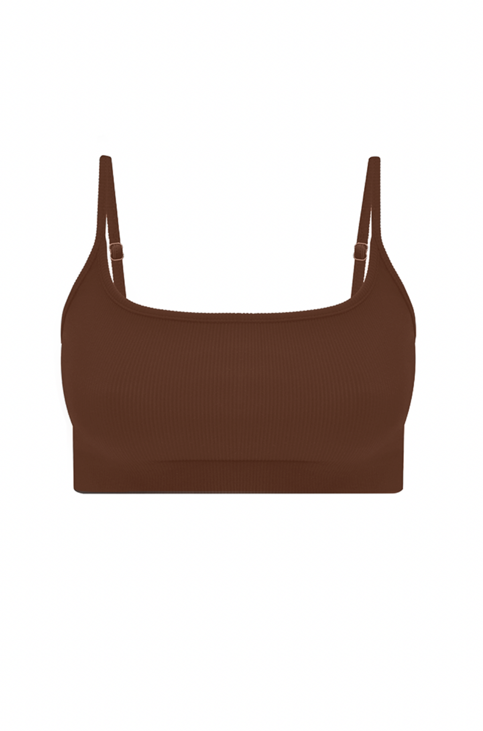 *NEW DROP* CACAO RIBBED -  STRAP TOP