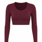 BURGUNDY - LONG SLEEVE  TOP