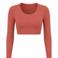 TERRACOTA - LONG SLEEVE  RIBBED TIMELESS BRA