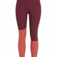 BURGUNDY & TERRACOTA - ASYMMETRIC LEGGINGS