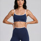 DEEP OCEAN & WHITE STRIPE - MINI BIKER SHORTS