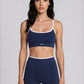 DEEP OCEAN & WHITE STRIPE - STRAP TOP LOW