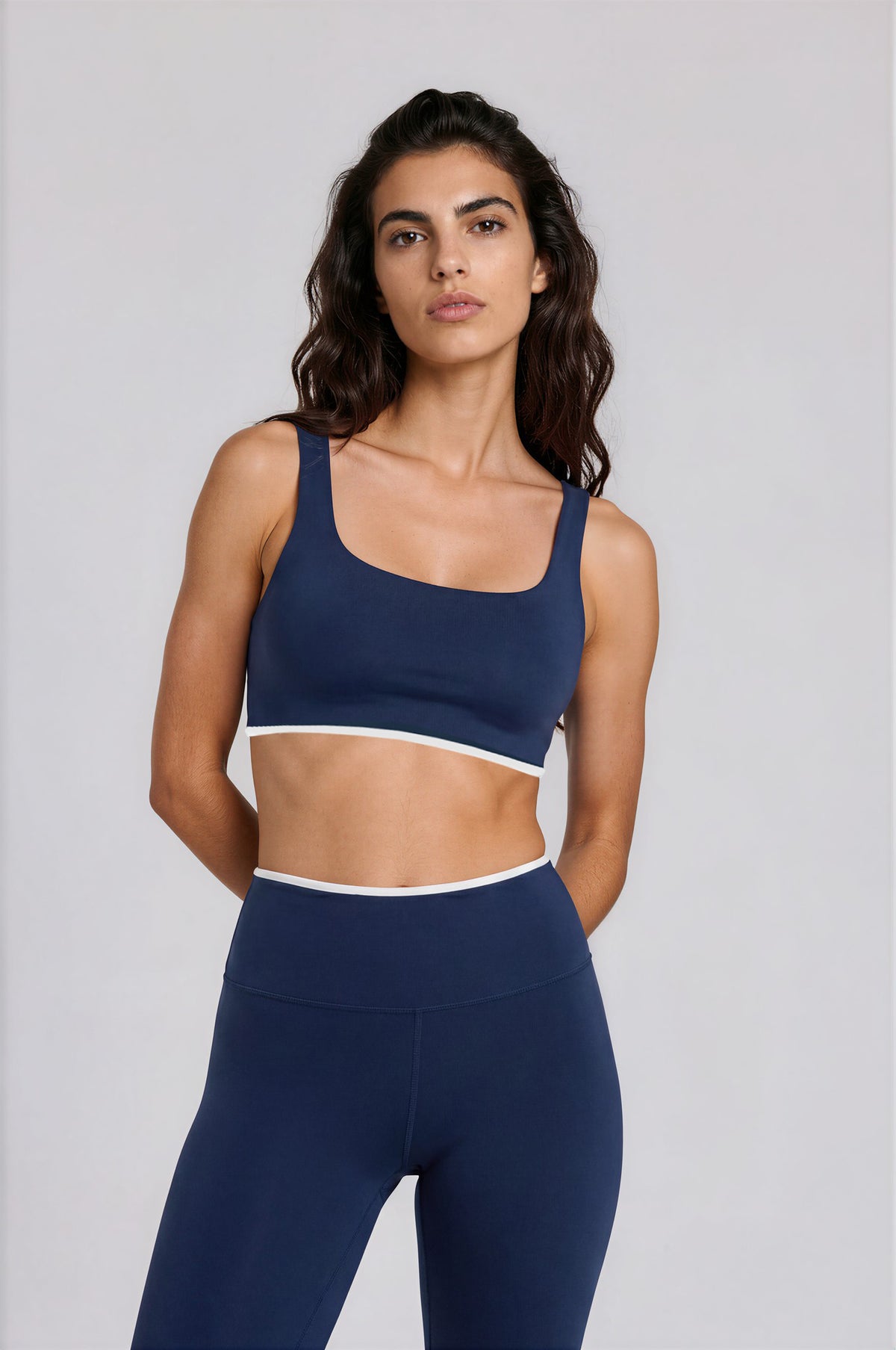DEEP OCEAN & WHITE STRIPE - TIMELESS BRA