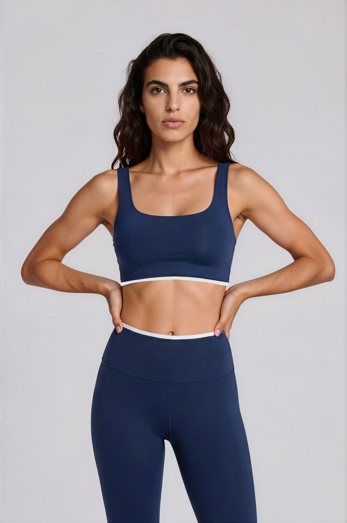 DEEP OCEAN & WHITE STRIPE - TIMELESS BRA