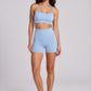 * NEW DROP * CLEAR SKY RIBBED BIKER SHORTS