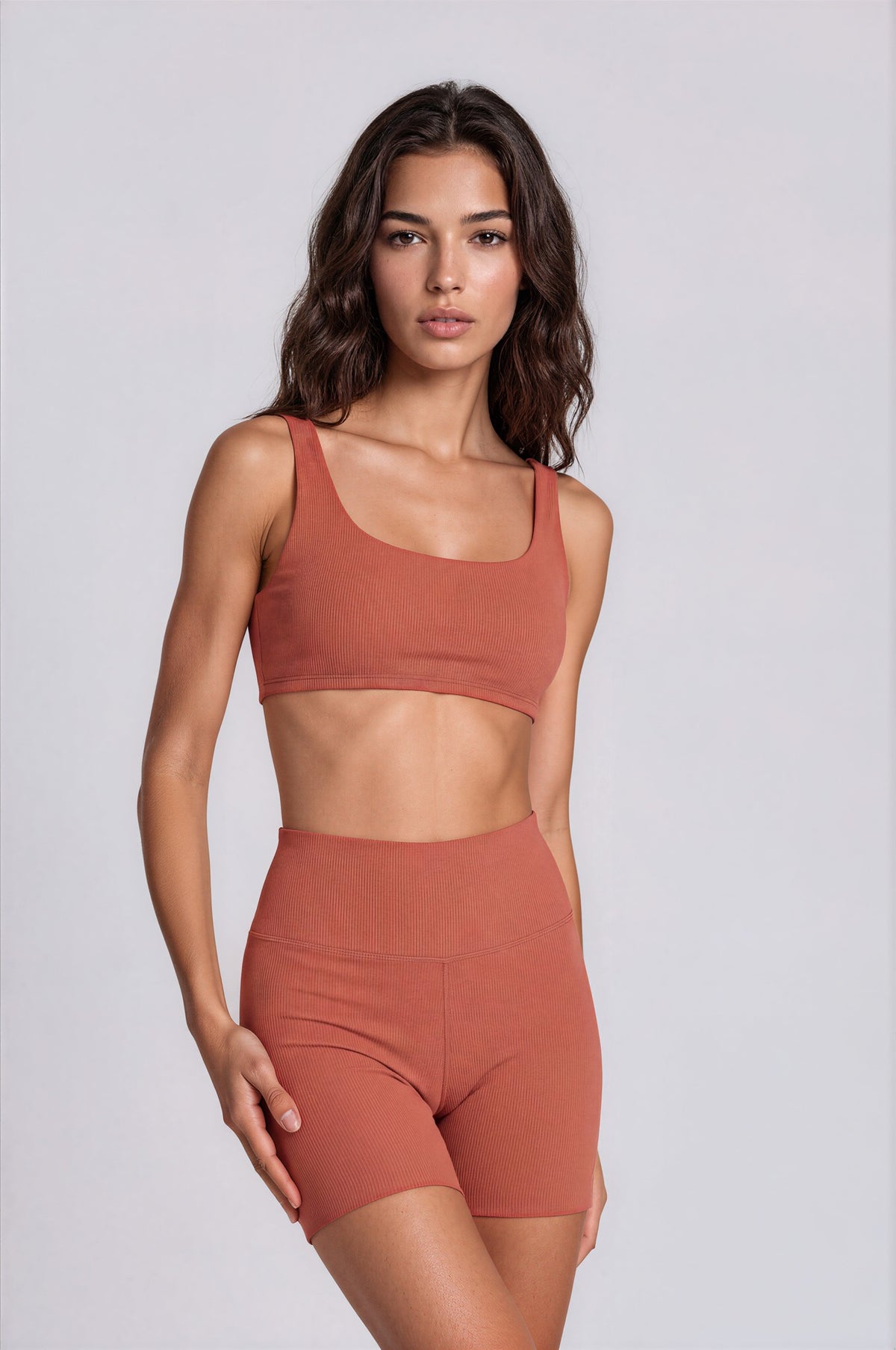 TERRACOTA - RIBBED TIMELESS BRA