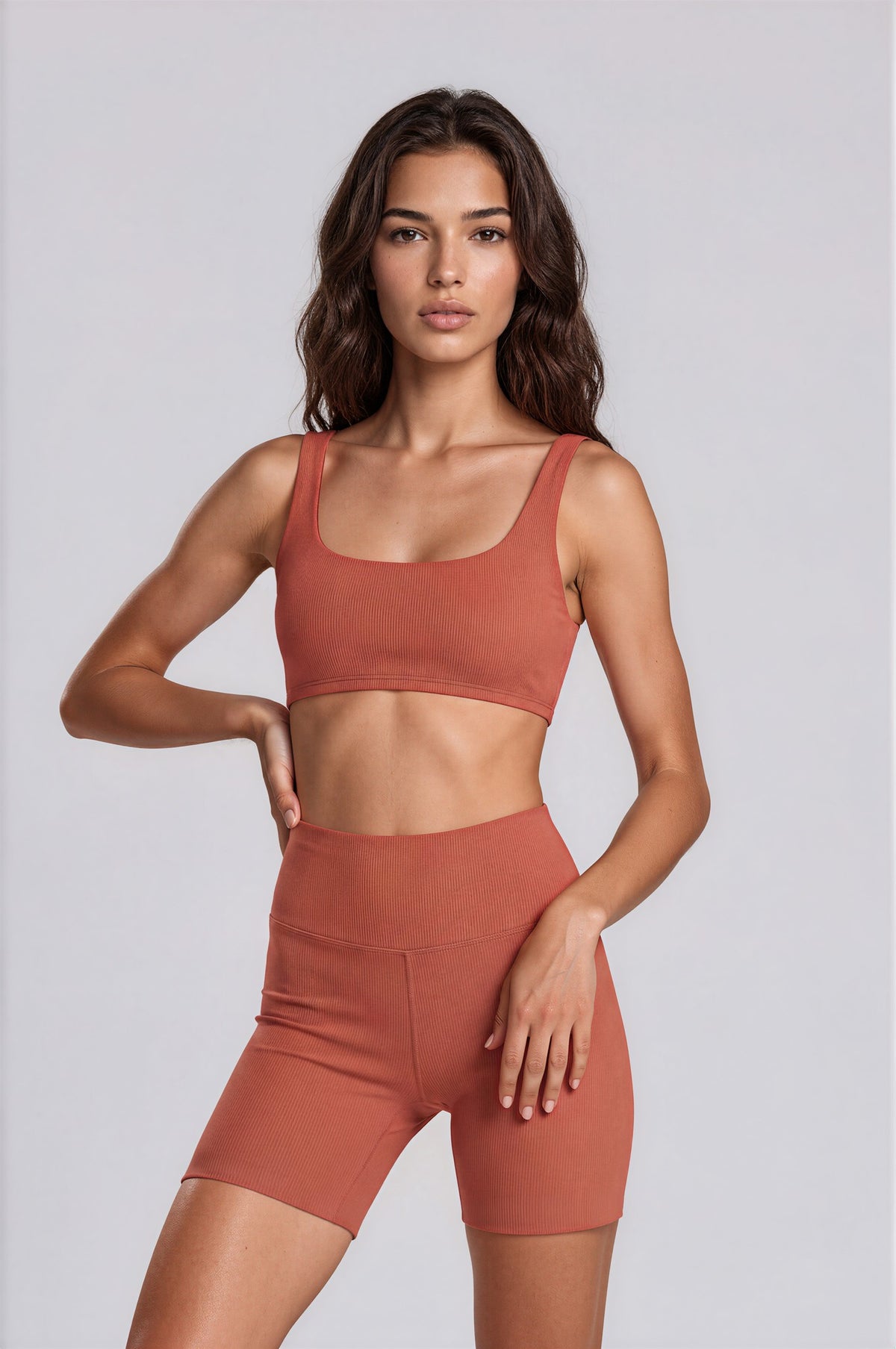TERRACOTA - RIBBED TIMELESS BRA