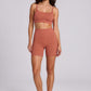 * NEW DROP * TERRACOTA RIBBED BIKER SHORTS