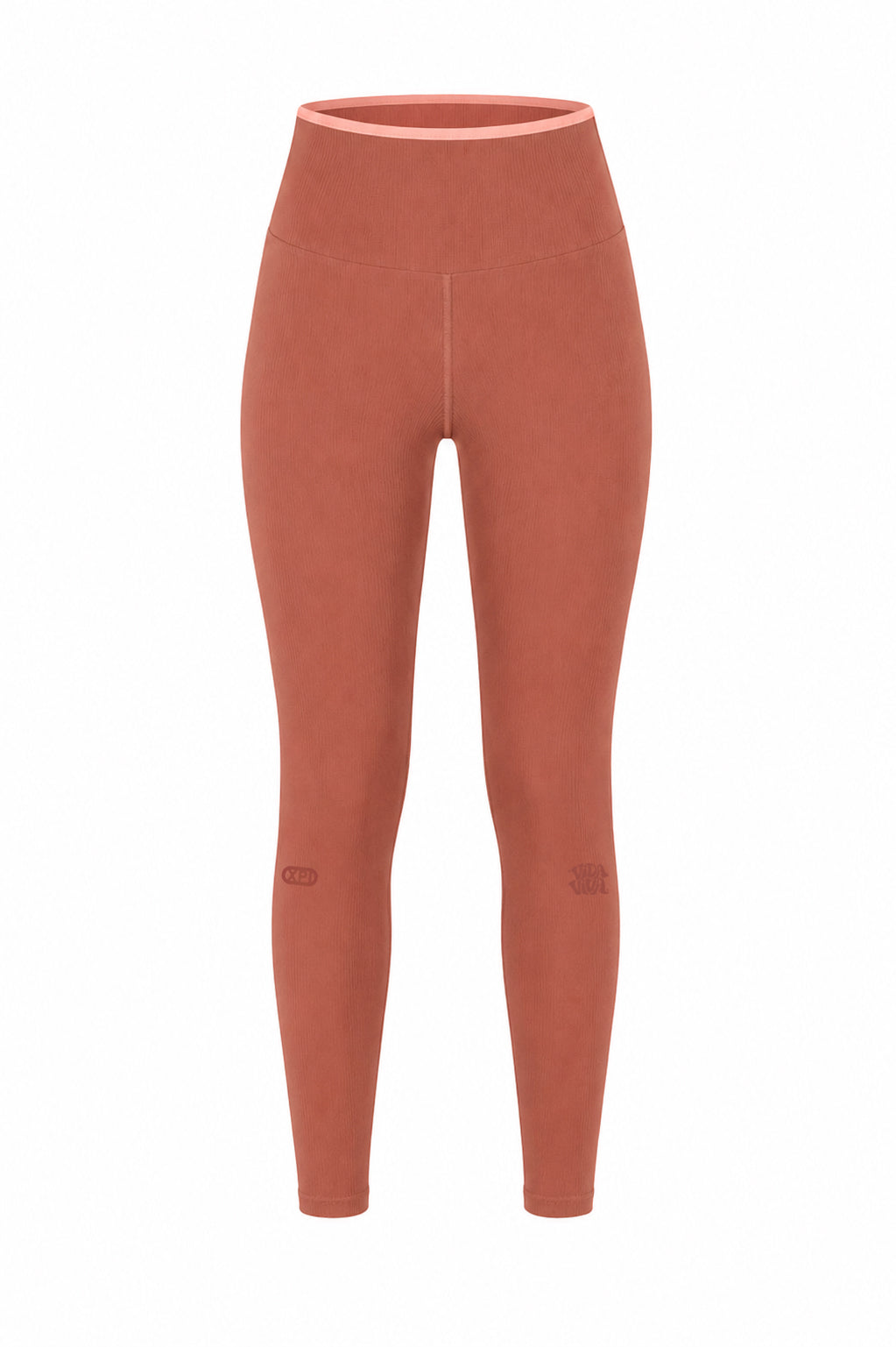 THE EXPERIENCE LEGGINGS - TERRACOTA & PINK NEON