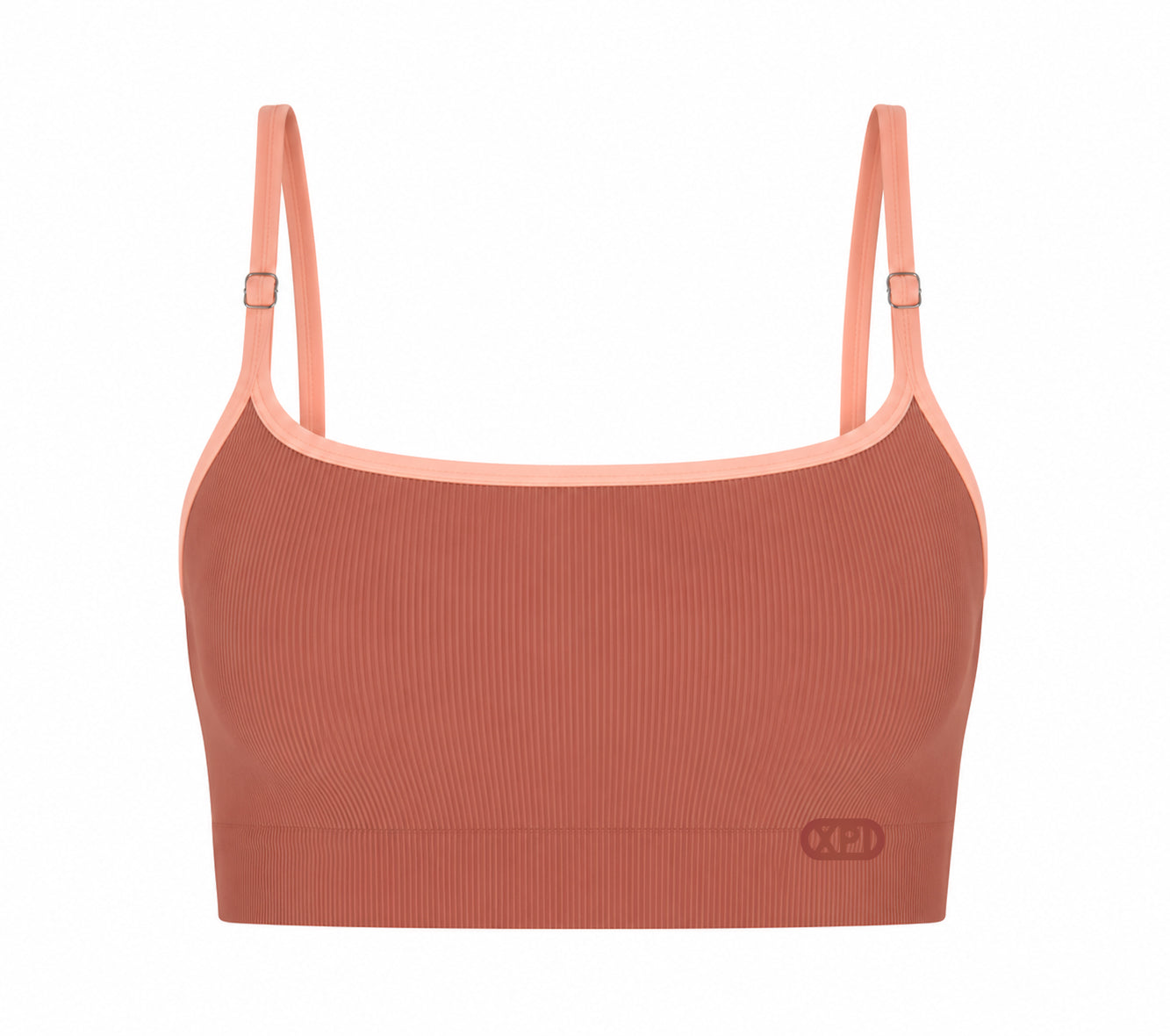 THE EXPERIENCE STRAP TOP LOW - TERRACOTA & PINK NEON
